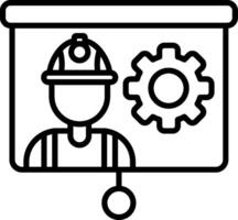 Presentation Line Icon vector