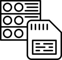 Save Data Line Icon vector