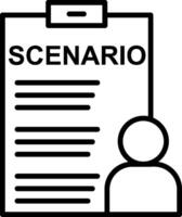 Scenario Line Icon vector