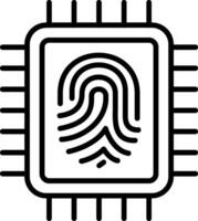 Cpu Line Icon vector