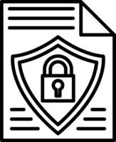 Data Privacy Line Icon vector