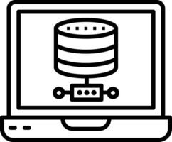Database Line Icon vector