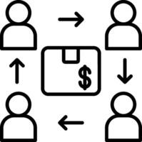 Process Line Icon vector
