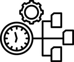 Time Management Line Icon vector