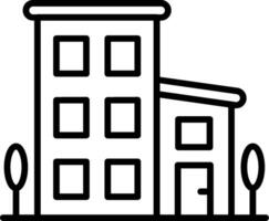 Building Line Icon vector
