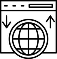 Browser Line Icon vector