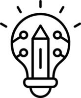 Creativity Line Icon vector