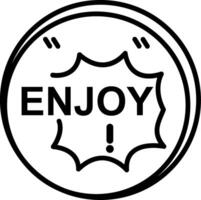 Enjoy Line Icon vector