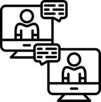 Online Communication Line Icon vector