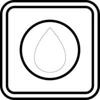 Water Drop Line Icon vector