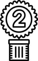 2nd Prize Line Icon vector