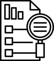 Case Study Line Icon vector