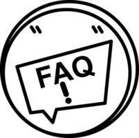 Faq Line Icon vector