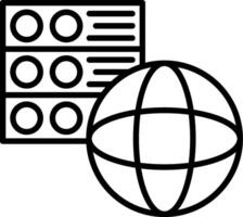 Hosting Server Line Icon vector