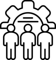 Team Building Line Icon vector