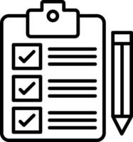 Task Line Icon vector