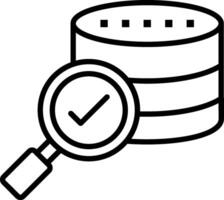 Data Searching Line Icon vector