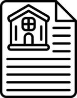 Document Line Icon vector