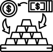 Exchange Line Icon vector