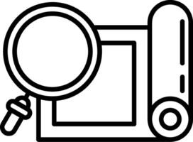 Magnifying Glass Line Icon vector