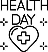 Health Day Line Icon vector