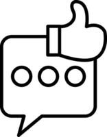Feedback Line Icon vector