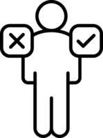 Decision Making Line Icon vector