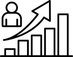 Growth Line Icon vector