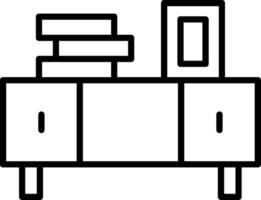 Sideboard Line Icon vector
