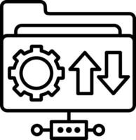Data Transfer Line Icon vector