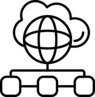 Cloud Computing Line Icon vector
