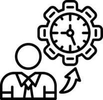 Working Time Line Icon vector