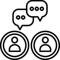 Conversation Line Icon vector