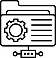 Data Storage Line Icon vector