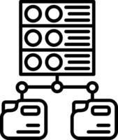 Folder Network Line Icon vector