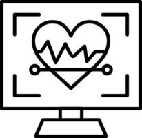 Monitoring Line Icon vector