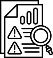Risk Analysis Line Icon vector