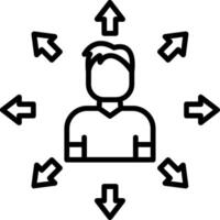 Self Awareness Line Icon vector