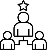 Team Leader Line Icon vector