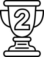 2nd Prize Line Icon vector