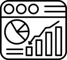 Data Analytics Line Icon vector