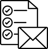 Mail Line Icon vector