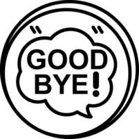 Good Bye Line Icon vector