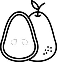 Pear Line Icon vector