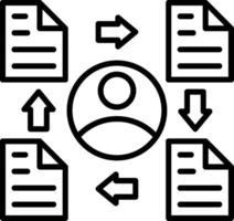 Profiling Line Icon vector