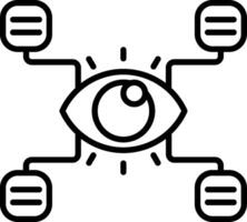 Visualization Line Icon vector