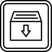 Archive Line Icon vector