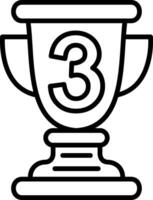 3rd Prize Line Icon vector