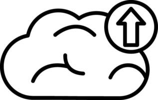 Cloud Upload Line Icon vector