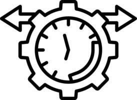 Clock Line Icon vector